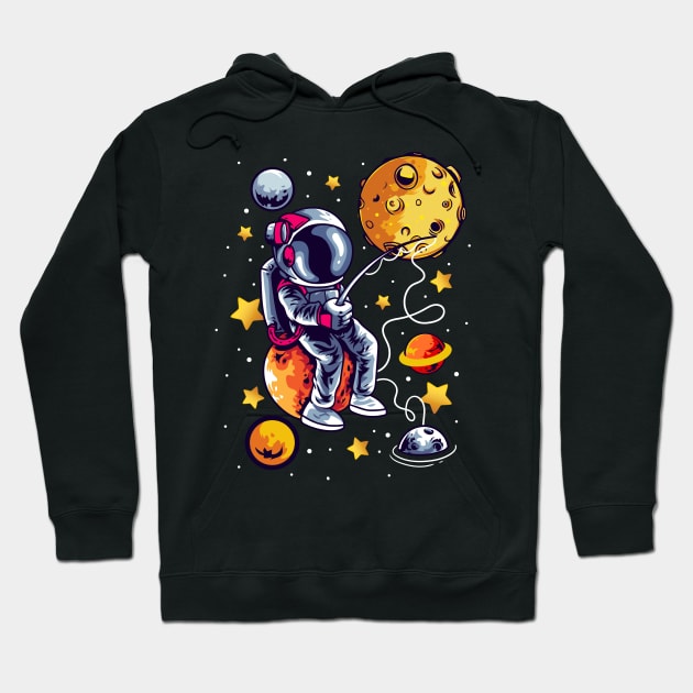 Fishing Astronaut Space Hoodie by E